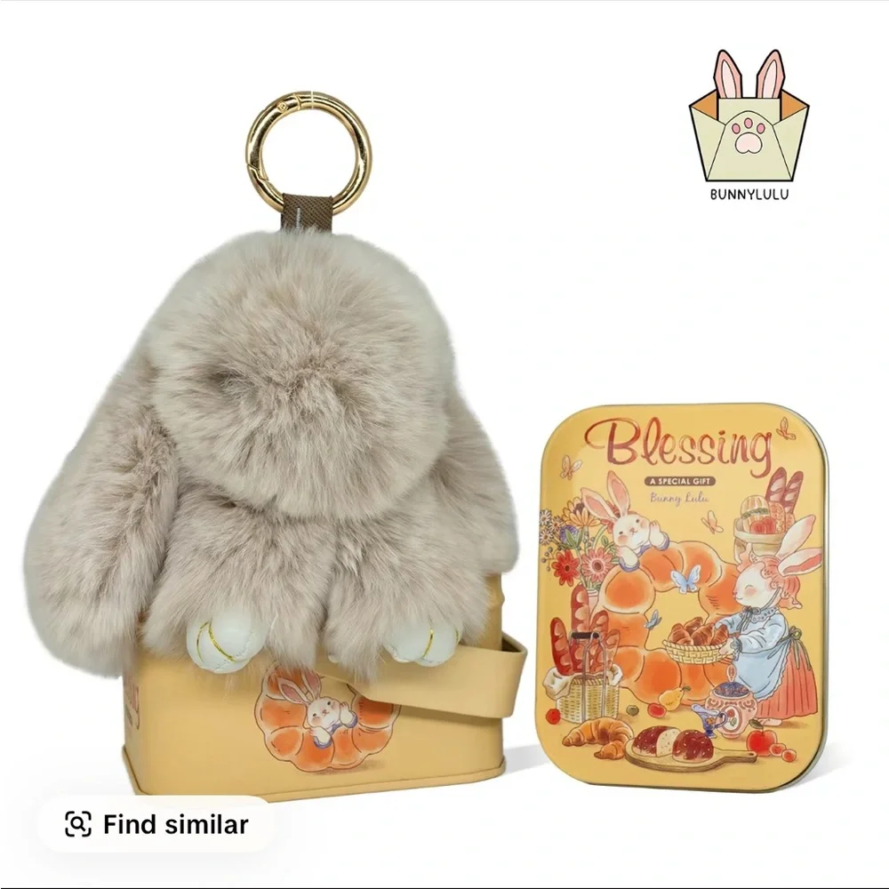 Bunnylulu Handmade Plush Bunny Keychain - Picture 4 of 5